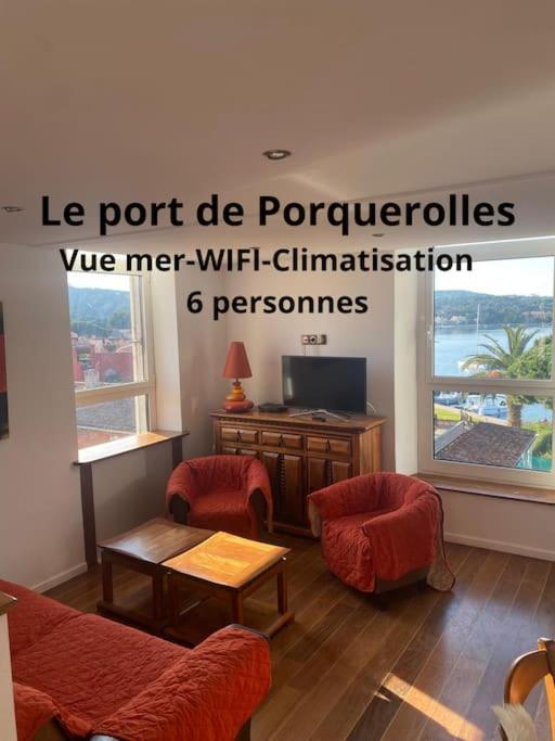Ile De Porquerolles : T3 Climatise Vue Mer Luaran gambar